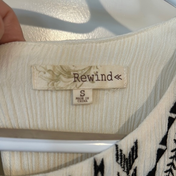 REWIND | Patterned Sleeveless Embroidered Lined Mini Dress - Picture 2 of 10